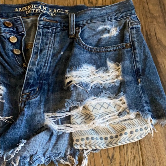 Dark Vintage Hi-Rise Festival AE Jean Shorts - Picture 3 of 5